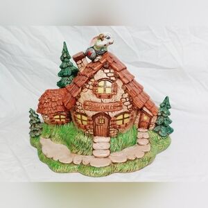Vintage Glenview Bunnyville Ceramic Hand Painted Easter Village House Cottage